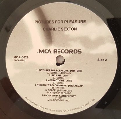 Charlie Sexton : Pictures For Pleasure (LP, Album, Glo)