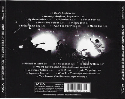 The Who : My Generation - The Very Best Of The Who (CD, Comp, Club, RM)