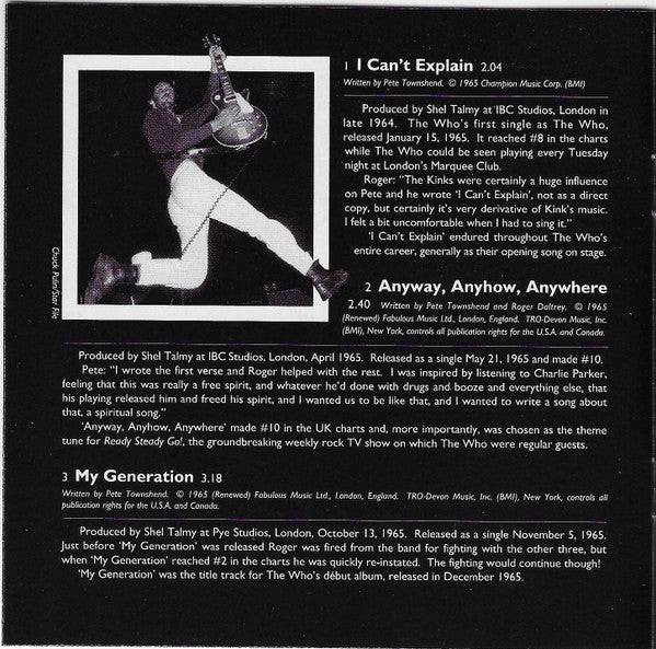 The Who : My Generation - The Very Best Of The Who (CD, Comp, Club, RM)