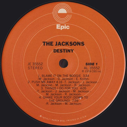 The Jacksons : Destiny (LP, Album, Ora)