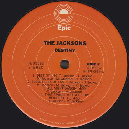 The Jacksons : Destiny (LP, Album, Ora)