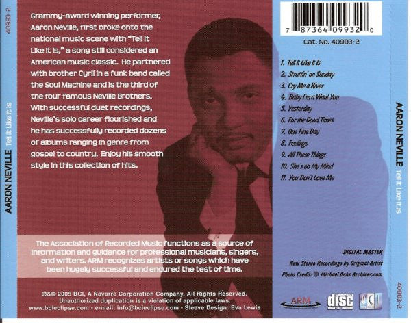 Aaron Neville : Tell It Like It Is (CD, Comp)