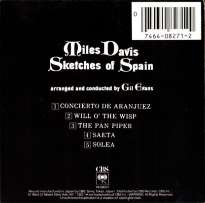 Miles Davis : Sketches Of Spain (CD, Album, RE)