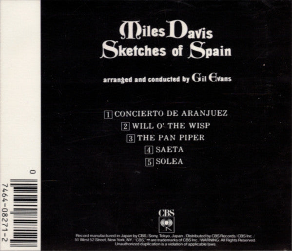 Miles Davis : Sketches Of Spain (CD, Album, RE)
