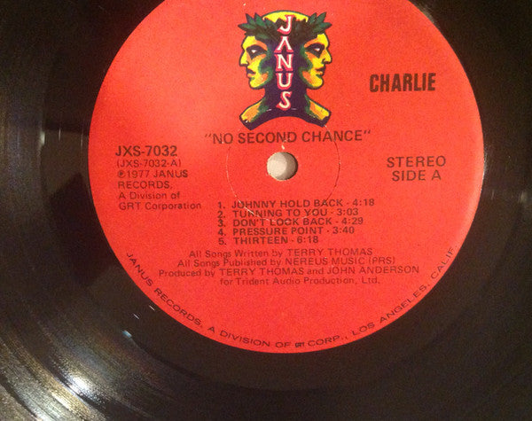 Charlie (5) : No Second Chance (LP, Album, GRT)