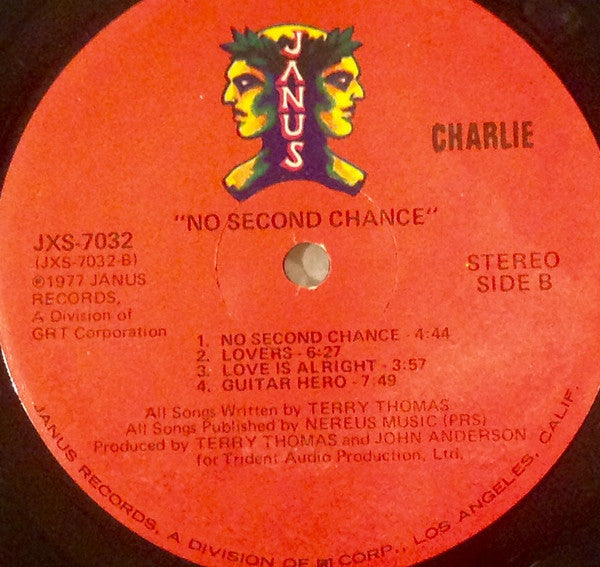 Charlie (5) : No Second Chance (LP, Album, GRT)