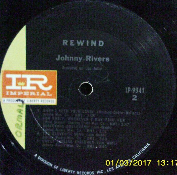 Johnny Rivers : Rewind (LP, Mono)