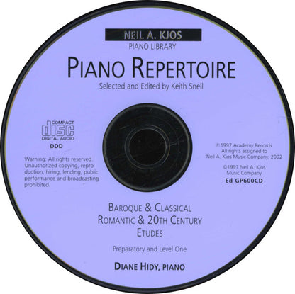 Diane Hidy : Piano Repertoire (CD)