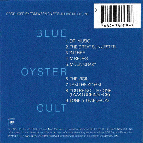 Blue Öyster Cult : Mirrors (CD, Album, RE)
