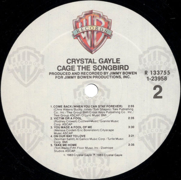 Crystal Gayle : Cage The Songbird (LP, Album, Club, RCA)