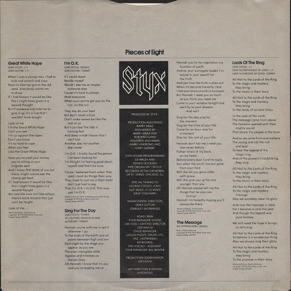 Buy Styx : Pieces Of Eight (LP, Album, Pit) Online for a great