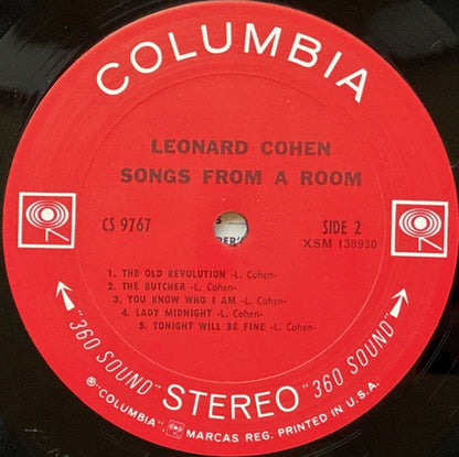 Leonard Cohen : Songs From A Room (LP, Album, San)