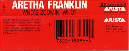 Aretha Franklin : Who's Zoomin' Who? (Cass, Album, Dol)