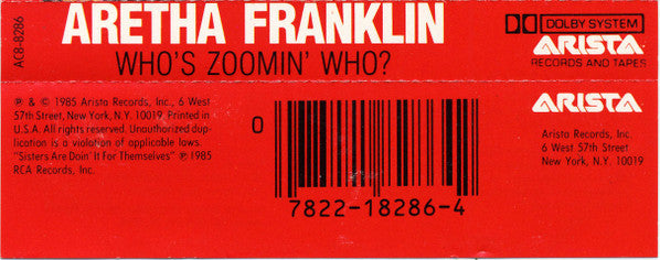 Aretha Franklin : Who's Zoomin' Who? (Cass, Album, Dol)