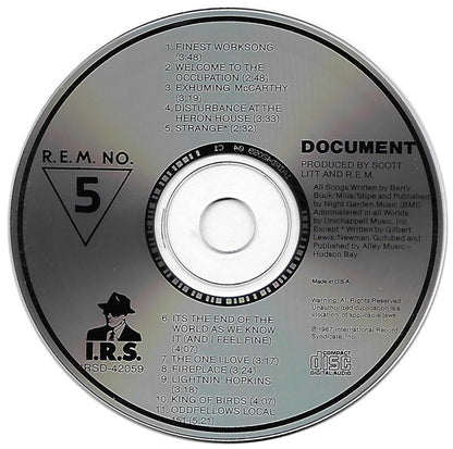 R.E.M. : Document (CD, Album, Club, CRC)
