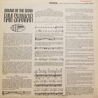 Ravi Shankar, Alla Rakha : Sound Of The Sitar (LP, Album)