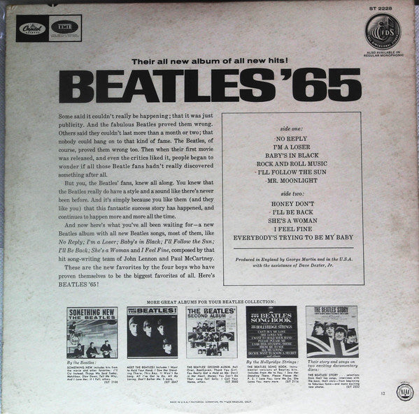 The Beatles : Beatles '65 (LP, Album, RE, Win)