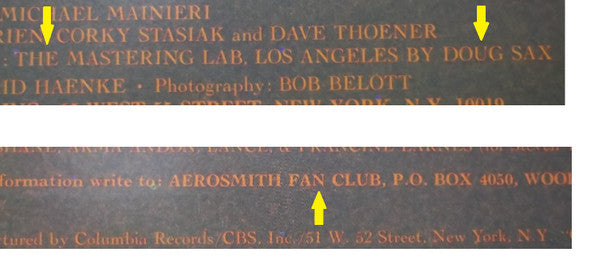 Aerosmith : Toys In The Attic (LP, Album, Fir)