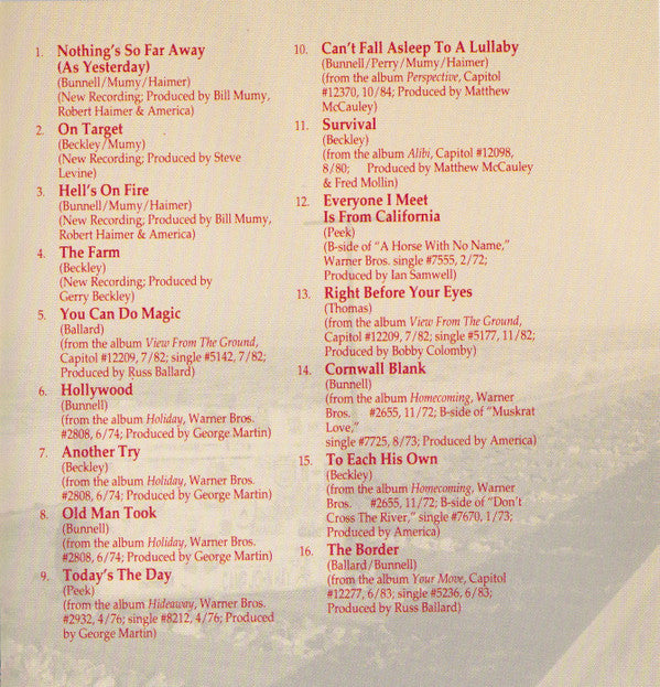 America (2) : Encore: More Greatest Hits (CD, Album, Comp)