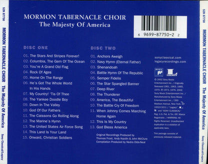 Mormon Tabernacle Choir : The Majesty Of America (2xCD, Comp)