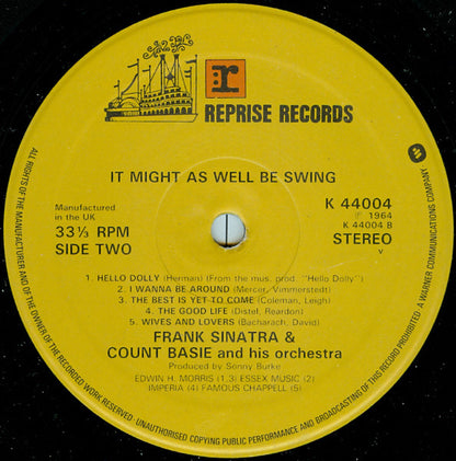 Frank Sinatra • Count Basie And His Orchestra* : It Might As Well Be Swing (LP, RE)