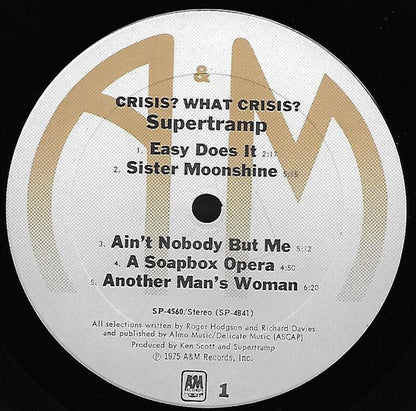 Supertramp : Crisis? What Crisis? (LP, Album, Ter)