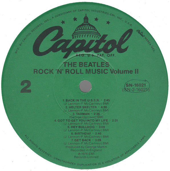 The Beatles : Rock 'n' Roll Music, Volume 2 (LP, Comp, Jac)