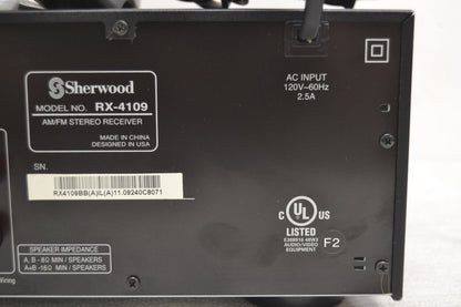 Sherwood RX-4109 Stereo Receiver * Remote * Manual * Fully Serviced * 100W RMS