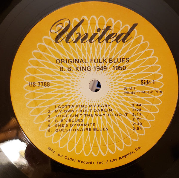 B.B. King 1949-1950 LP レコード Buy B.B. King : B. B. King, 1949 - 1950 (LP, Comp, RE) Online for