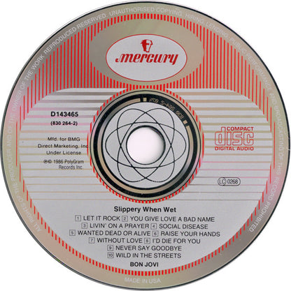 Bon Jovi : Slippery When Wet (CD, Album, Club, RE)