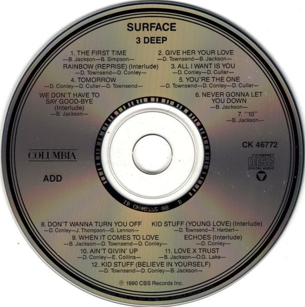 Surface : 3 Deep (CD, Album)