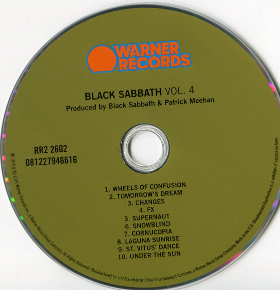 Black Sabbath : Black Sabbath Vol 4 (CD, Album, RE, RM, Dig)