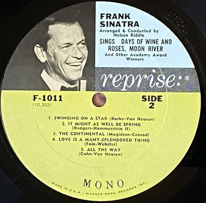 Frank Sinatra : Days Of Wine And Roses, Moon River, And Other Academy Award Winners (LP, Album, Mono, RE, RP, Pit)