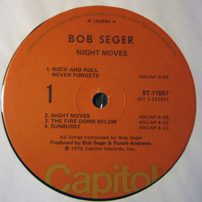 Bob Seger And The Silver Bullet Band : Night Moves (LP, Album, Club)