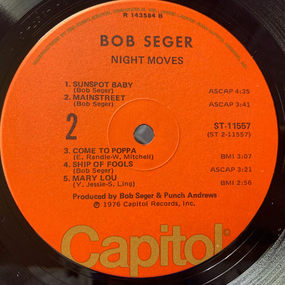 Bob Seger And The Silver Bullet Band : Night Moves (LP, Album, Club)