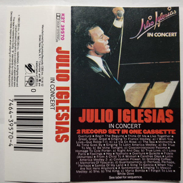 Julio Iglesias : In Concert (Cass, Album)