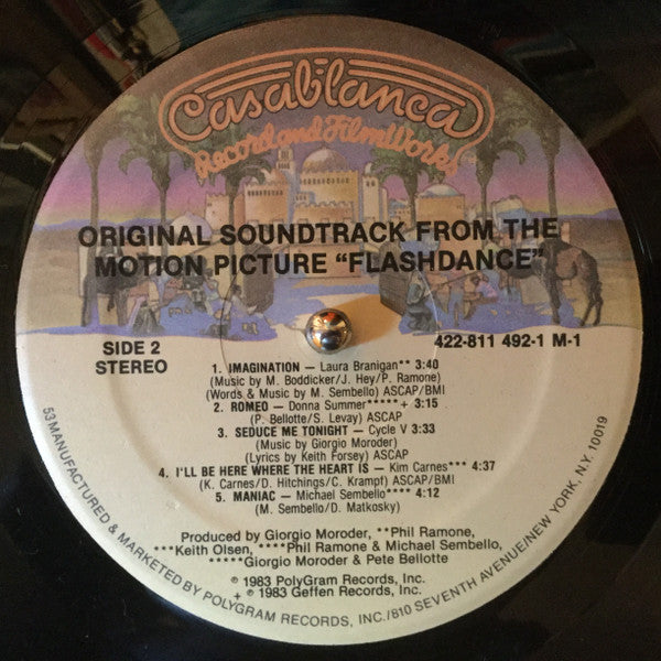 Various : Flashdance (Original Soundtrack From The Motion Picture) (LP, Album, M/Print, 53 )