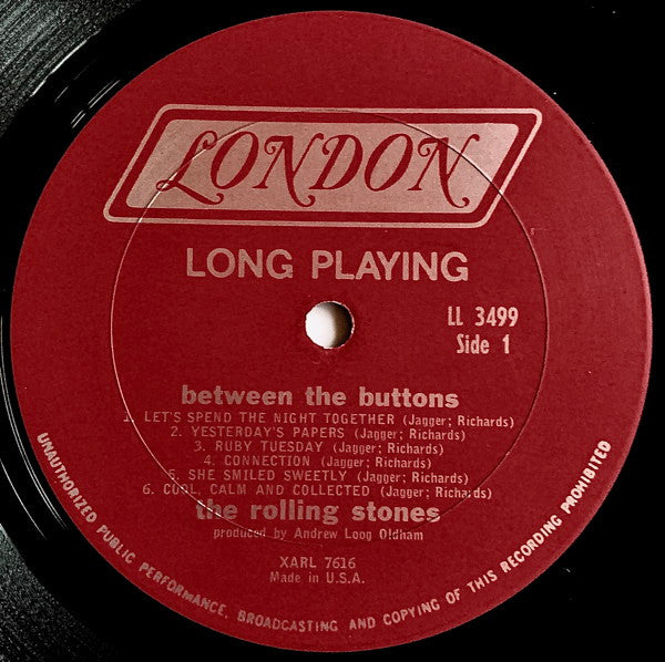 The Rolling Stones : Between The Buttons (LP, Album, Mono, Pit)
