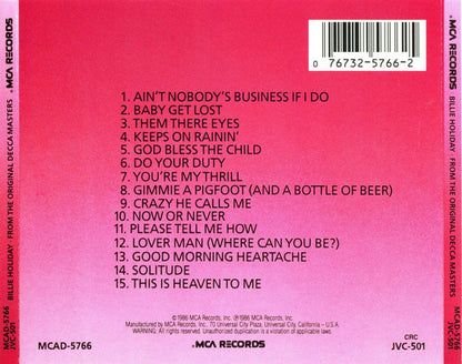 Billie Holiday : From The Original Decca Masters (CD, Comp, Club, RE, RM)