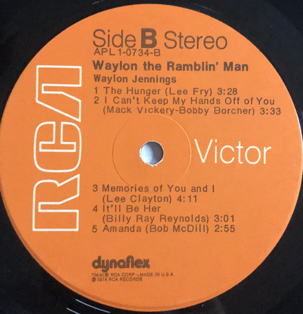 Waylon Jennings : Waylon The Ramblin' Man (LP, Album, Ind)