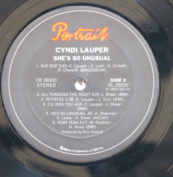 Cyndi Lauper : She's So Unusual (LP, Album, Car)