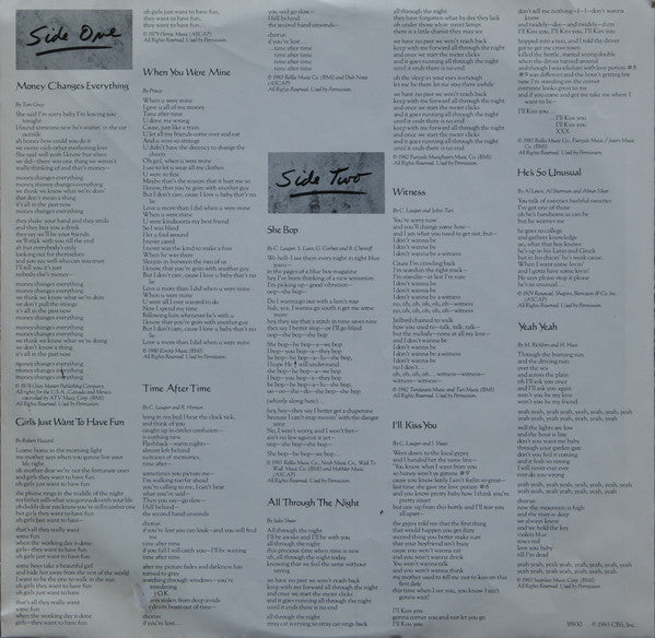 Cyndi Lauper : She's So Unusual (LP, Album, Car)