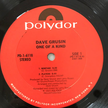Dave Grusin : One Of A Kind (LP, Album, Pit)