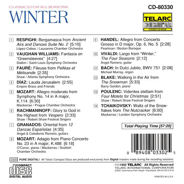 Various : Classics For All Seasons: Winter (CD, Comp)