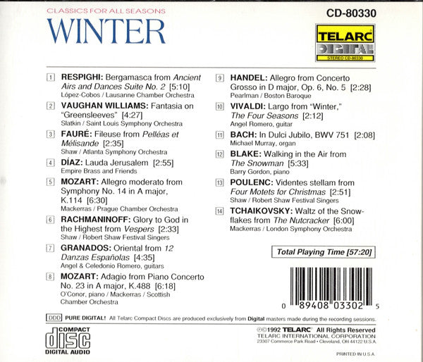 Various : Classics For All Seasons: Winter (CD, Comp)