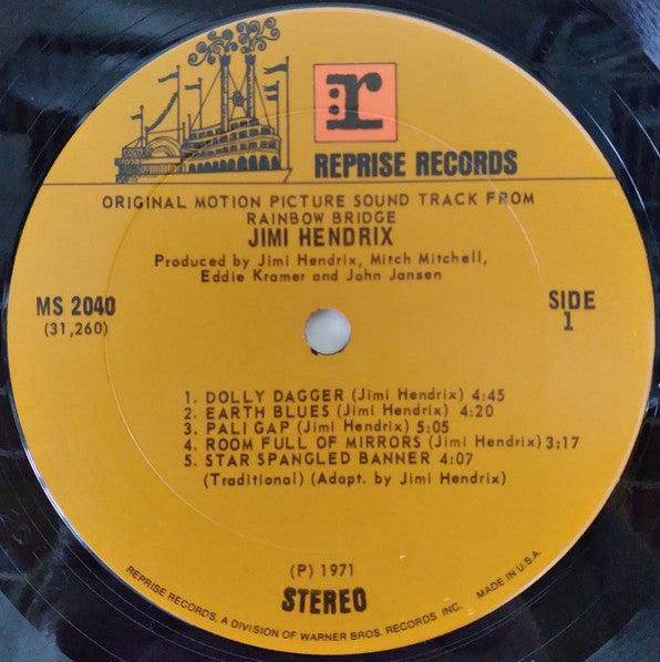 Jimi Hendrix : Rainbow Bridge - Original Motion Picture Sound Track (LP, Album, Pit)