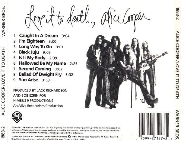 Alice Cooper : Love It To Death (CD, Album, RE, RM)