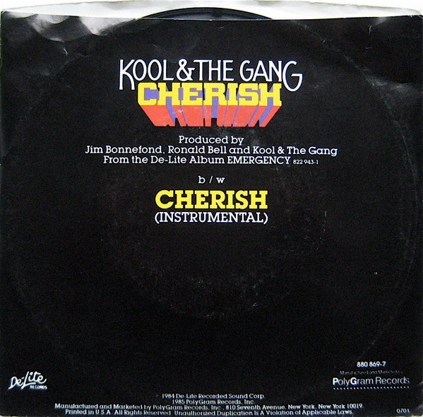Buy Kool & The Gang : Cherish (7