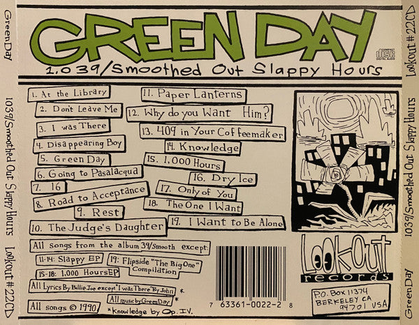 Green Day : 1,039/Smoothed Out Slappy Hours (CD, Comp)