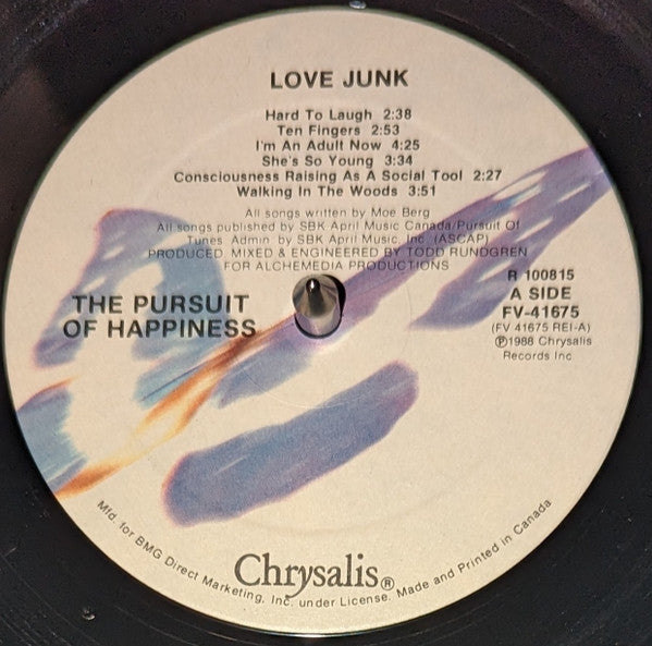 The Pursuit Of Happiness : Love Junk (LP, Album, Club)